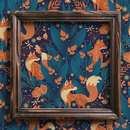 Hidden Whimsical Fox Wallpaper