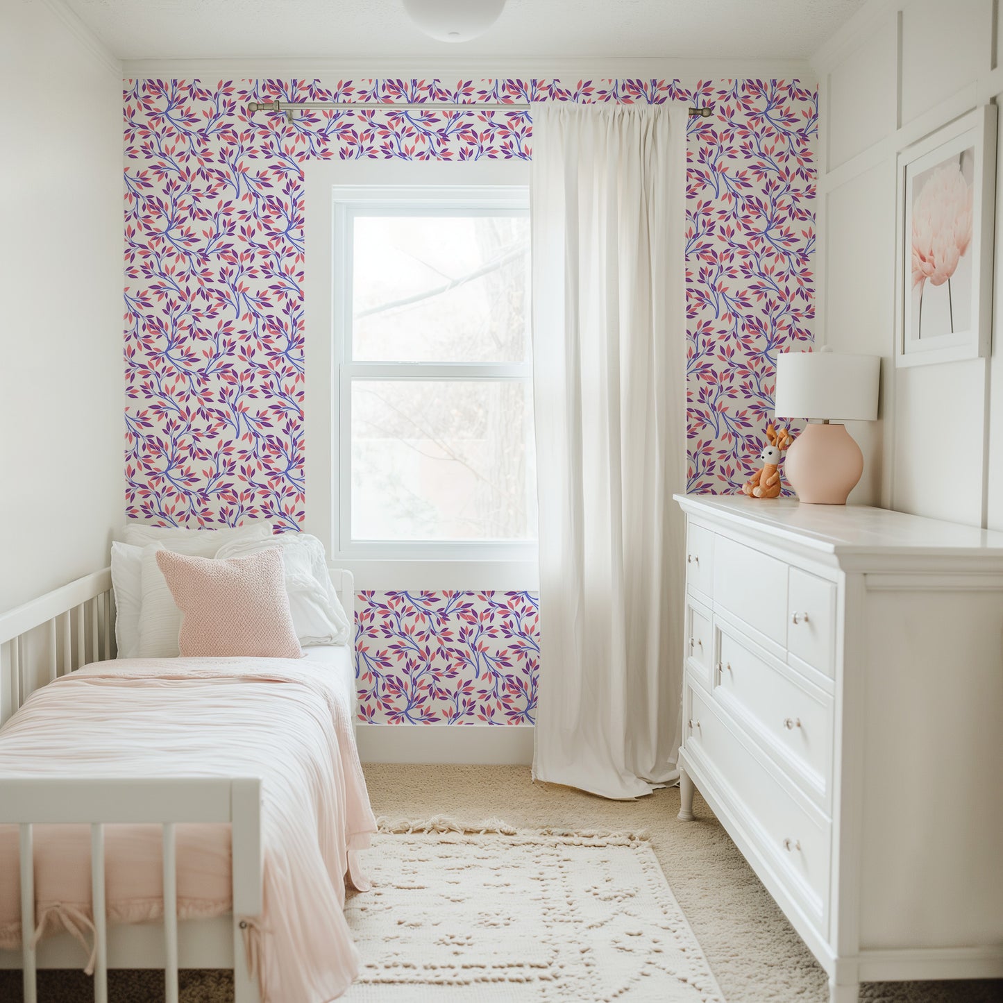 Jewel Meadow Peel and Stick Wallpaper - Garden, Leaves