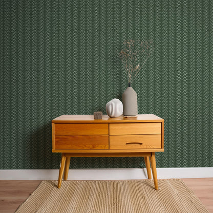 Bubble Dot Herringbone Wallpaper
