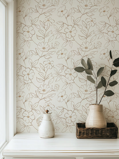 Cottagecore Outline Wallpaper