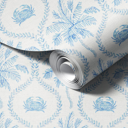 St Barts Palm & Crabs Wallpaper