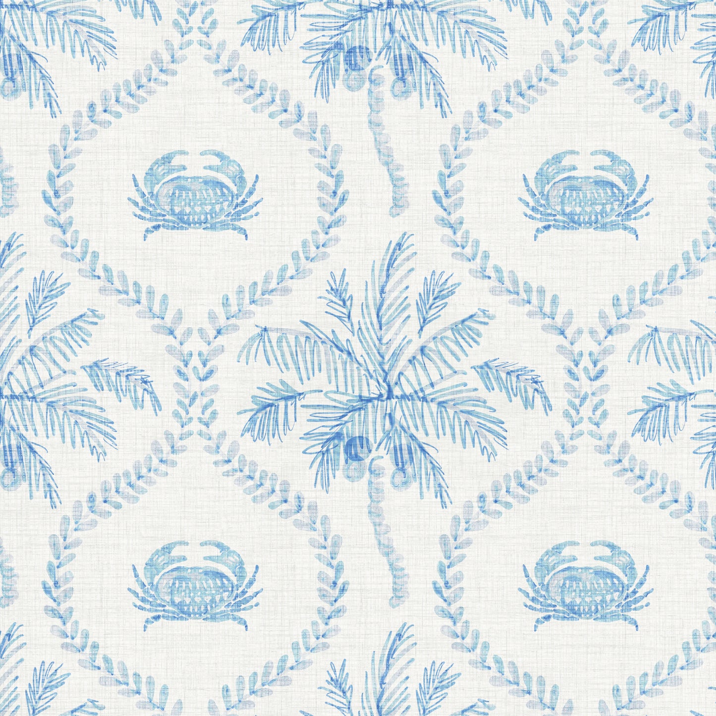 St Barts Palm & Crabs Wallpaper