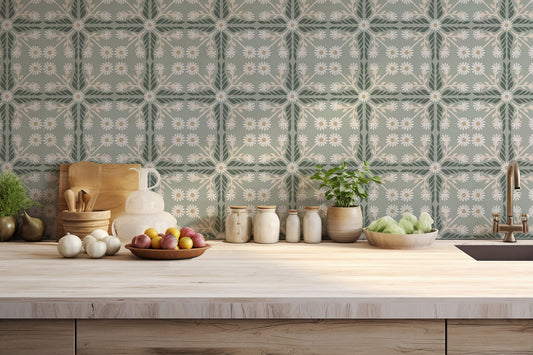 Geo Floral Wallpaper