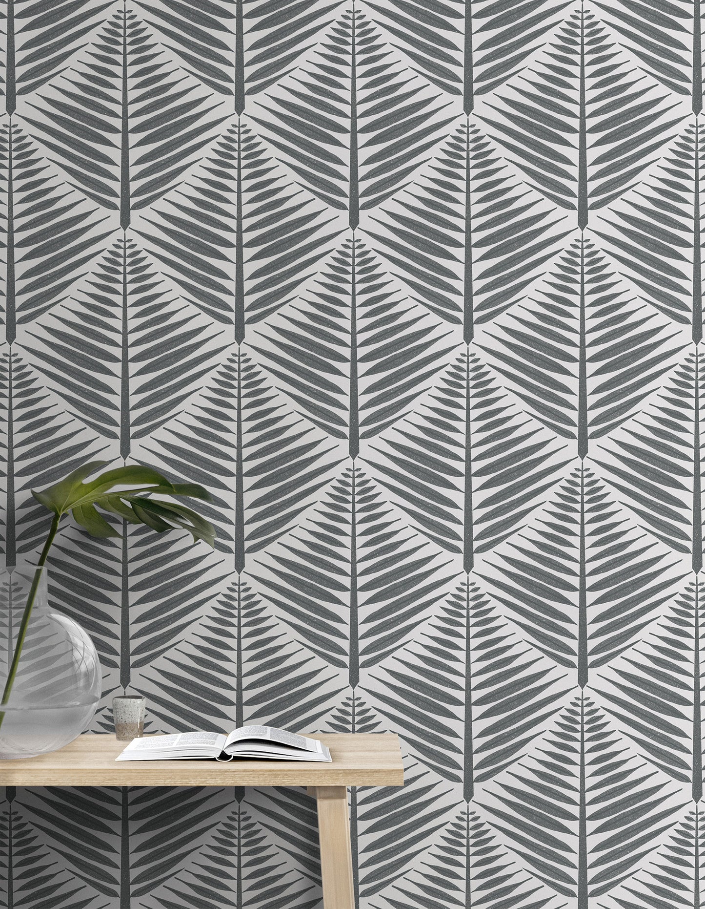 Geometric Fern Blocks Large Wallpaper