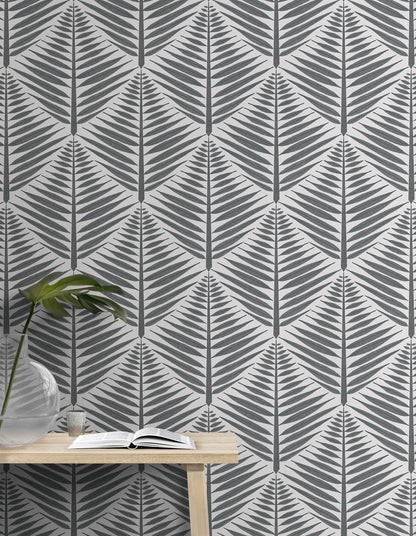 Geometric Fern Blocks Large Wallpaper