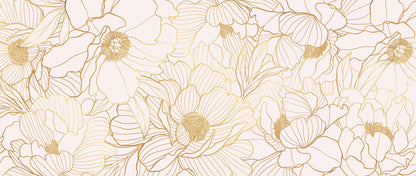 Luxury Gold Peony Wallpaper