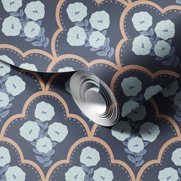 Mallow Bindweed Dark Blue Wallpaper
