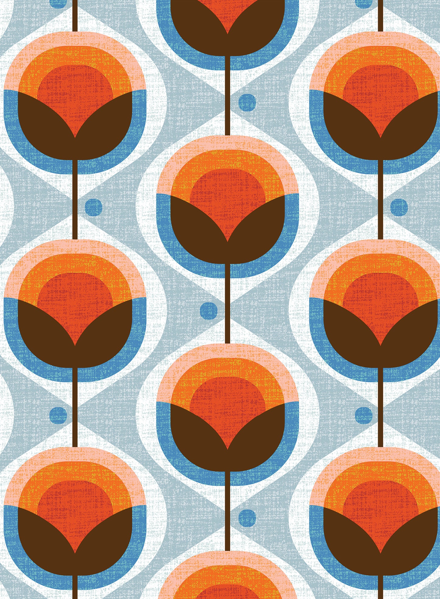 Mid-Century Damask Wallpaper