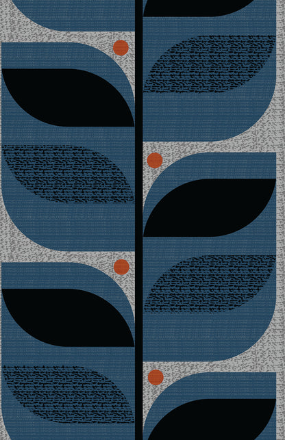 Mid-Century Tropical Leaves Wallpaper