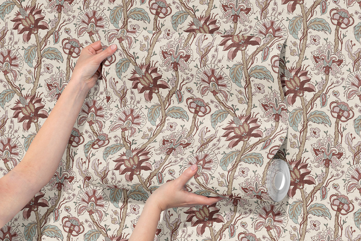 Forgotten Garden Botanical Chintz Peel and Stick Wallpaper