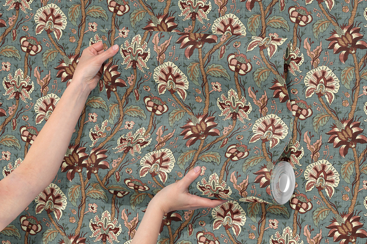 Forgotten Garden Botanical Chintz Peel and Stick Wallpaper
