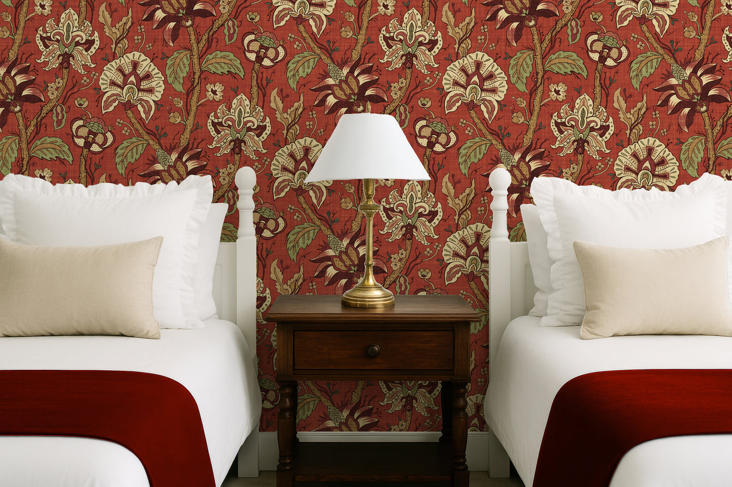 Forgotten Garden Botanical Chintz Peel and Stick Wallpaper