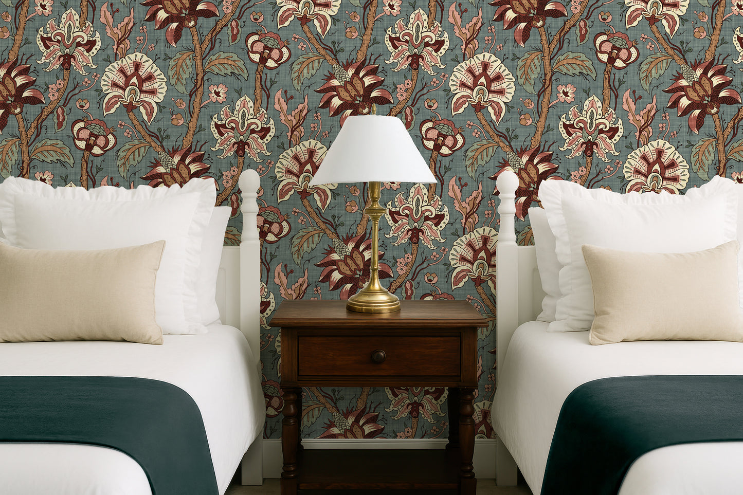 Forgotten Garden Botanical Chintz Peel and Stick Wallpaper