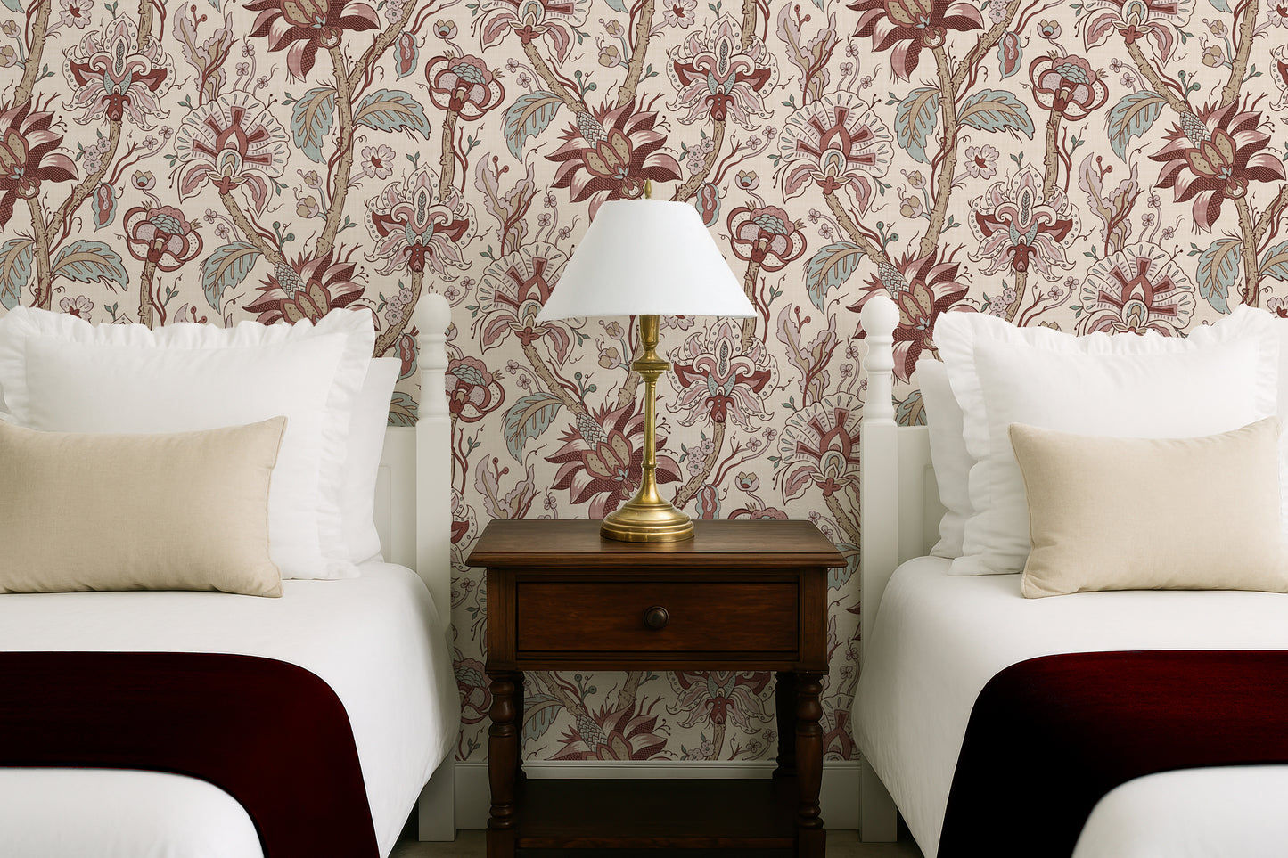 Forgotten Garden Botanical Chintz Peel and Stick Wallpaper