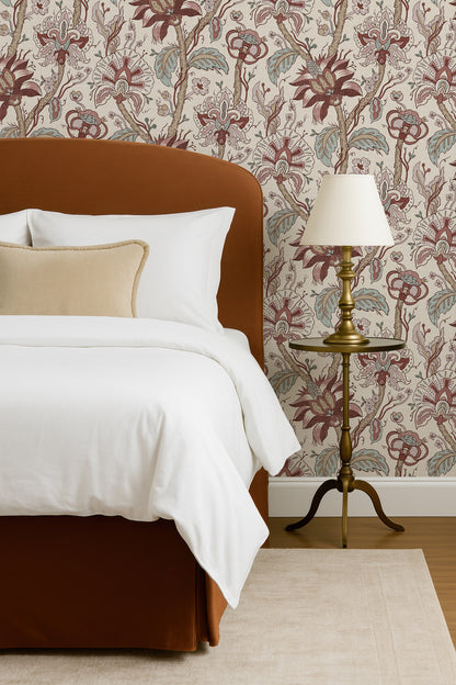Forgotten Garden Botanical Chintz Peel and Stick Wallpaper