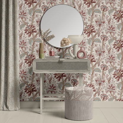 Forgotten Garden Botanical Chintz Peel and Stick Wallpaper