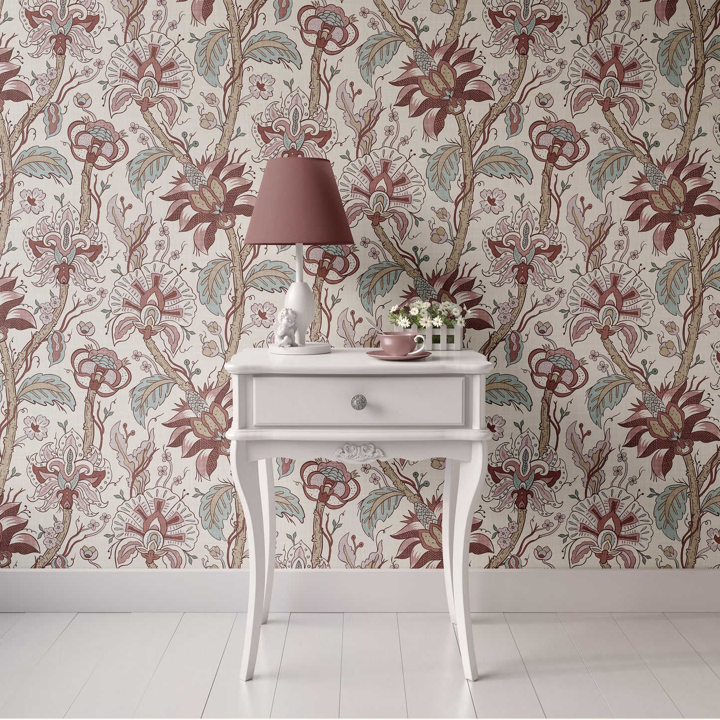 Forgotten Garden Botanical Chintz Peel and Stick Wallpaper