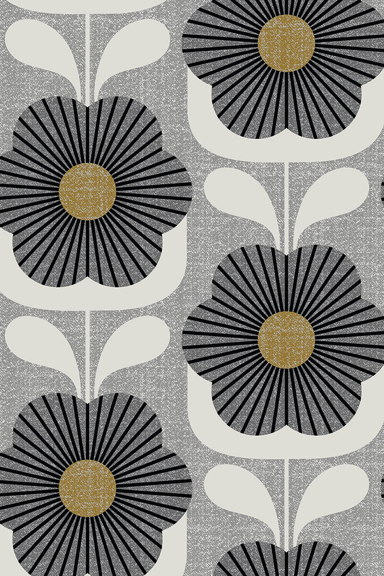 Mod Deco Blooms Wallpaper