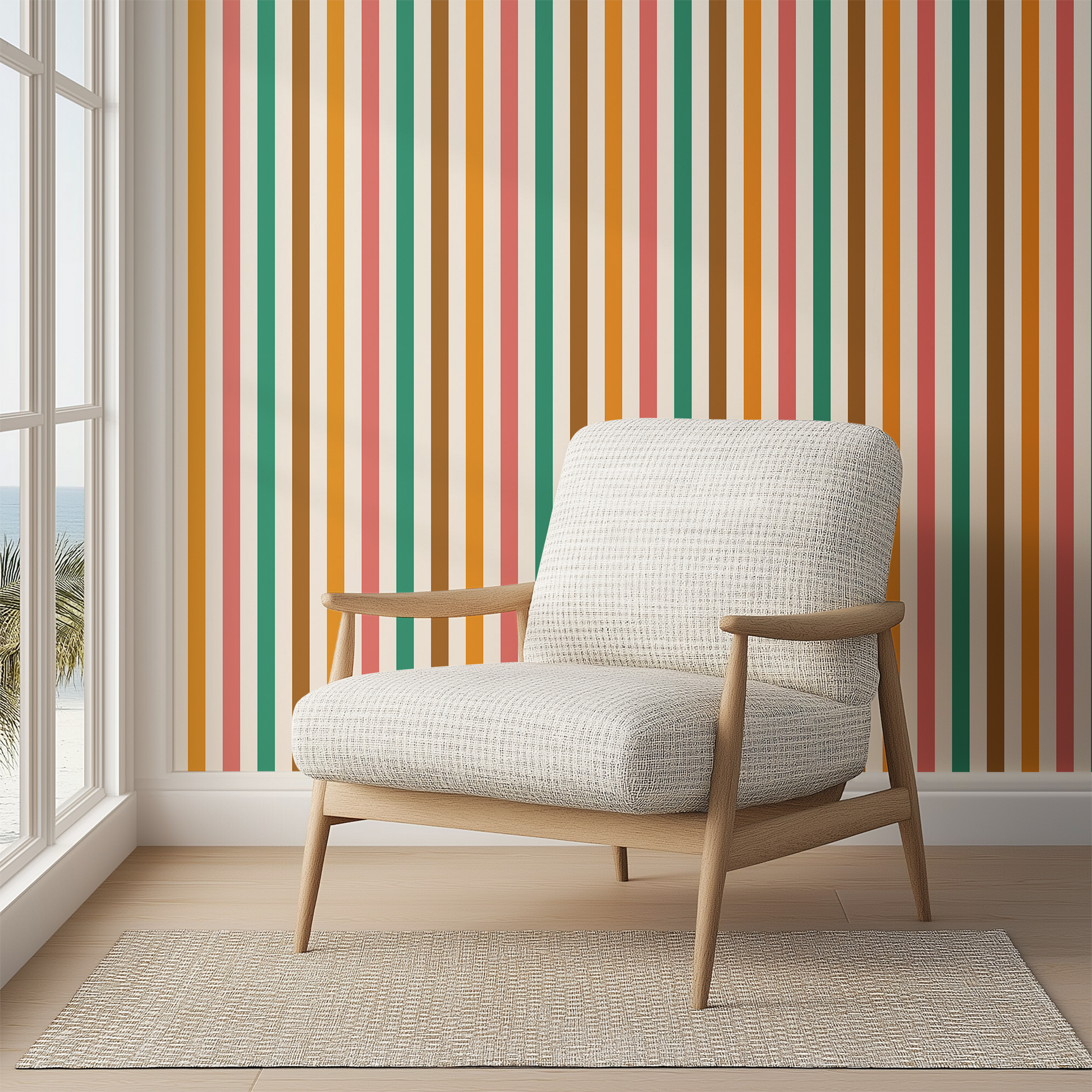 Rainbow Stripes Wallpaper.