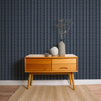 Bubble Dot Herringbone Wallpaper