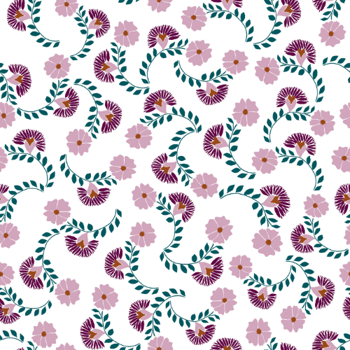 Nouveau Floral Wallpaper