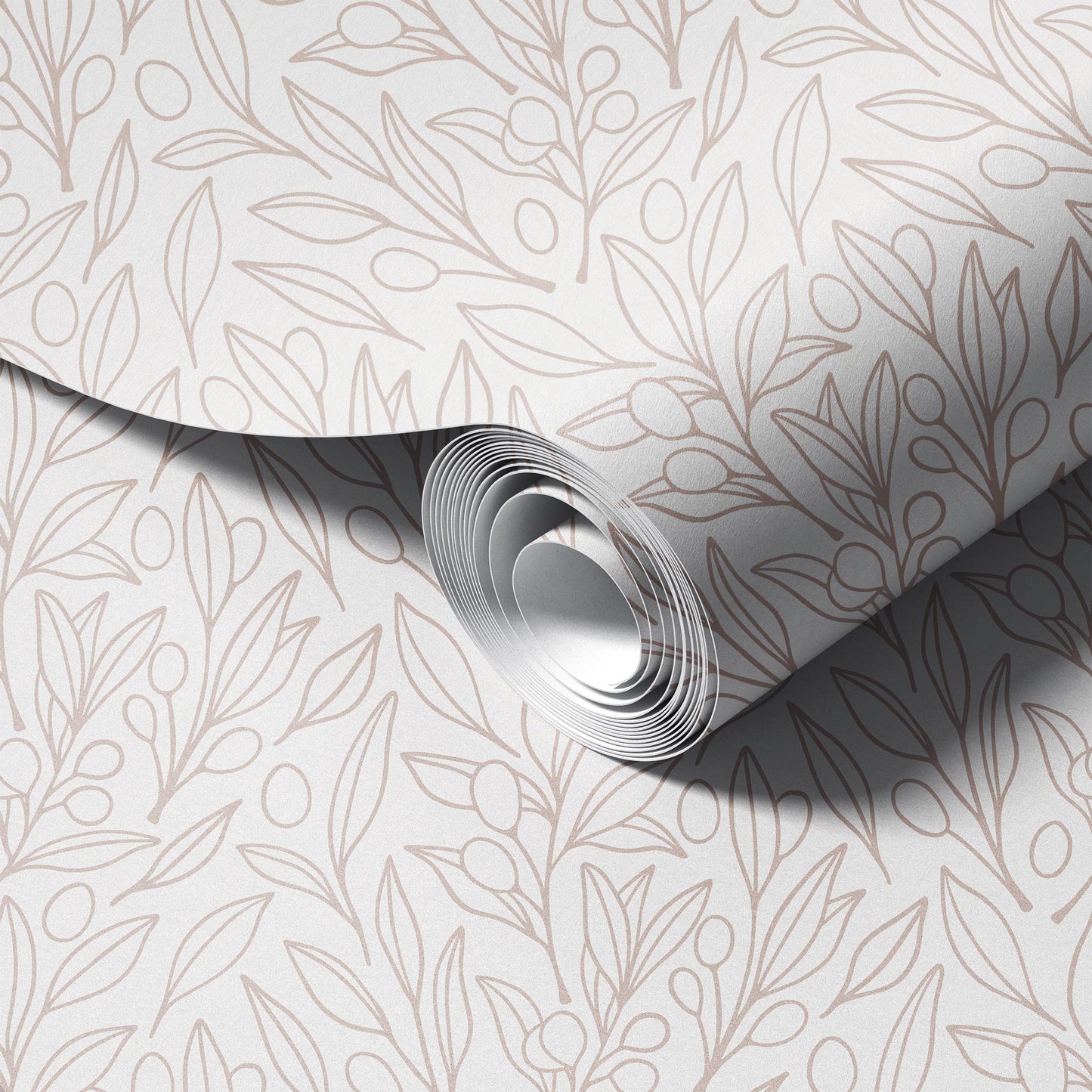 Nude Doodle Leaves Wallpaper