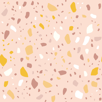 Peach Terrazzo Wallpaper