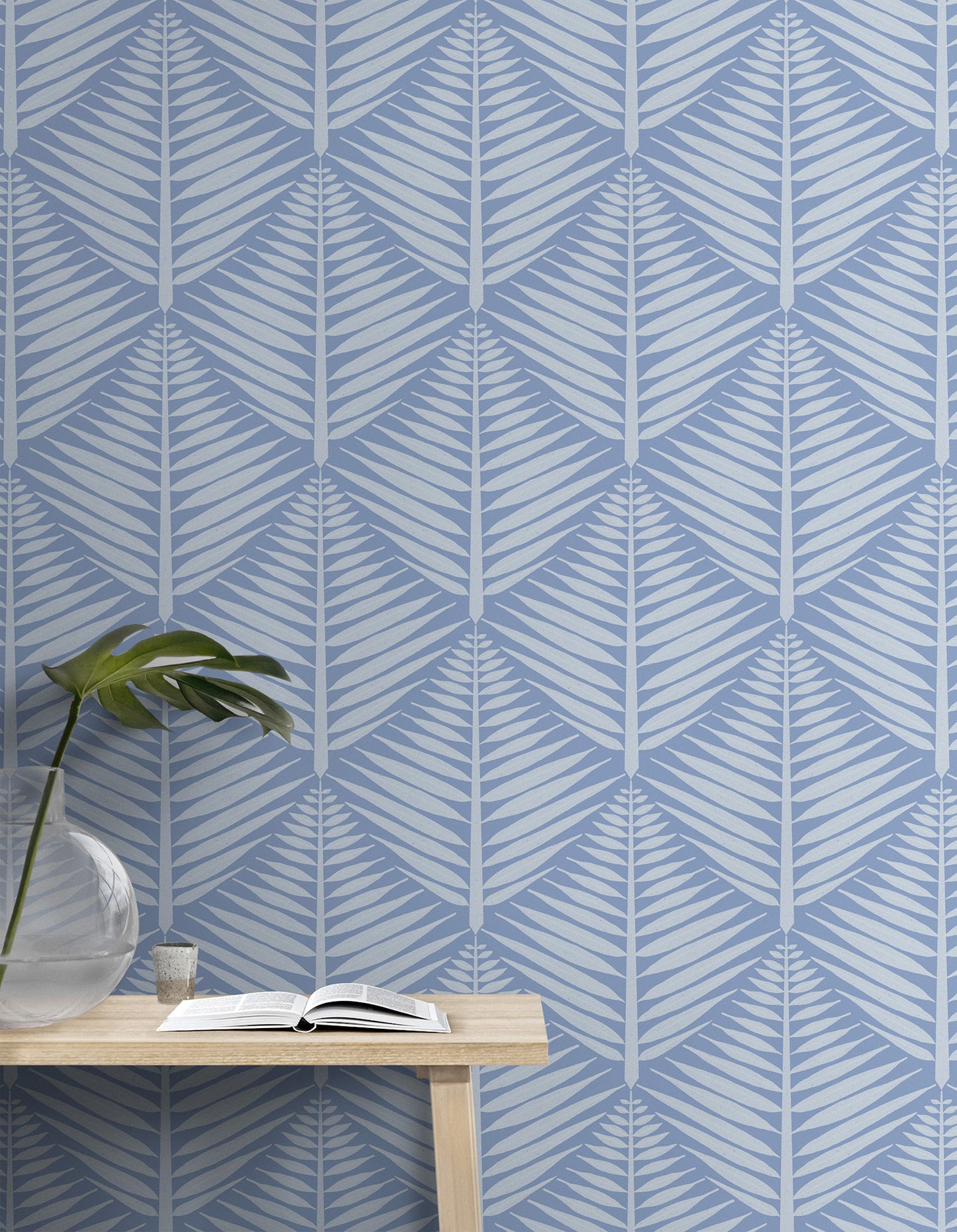 Geometric Fern Blocks Large Wallpaper