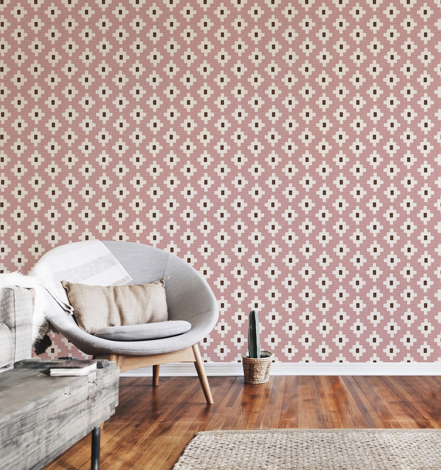 Modern Southwestern Cross Large Wallpaper
