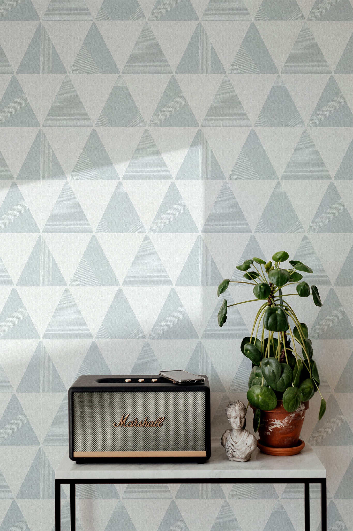 Textured Modern Triangles Wallpaper