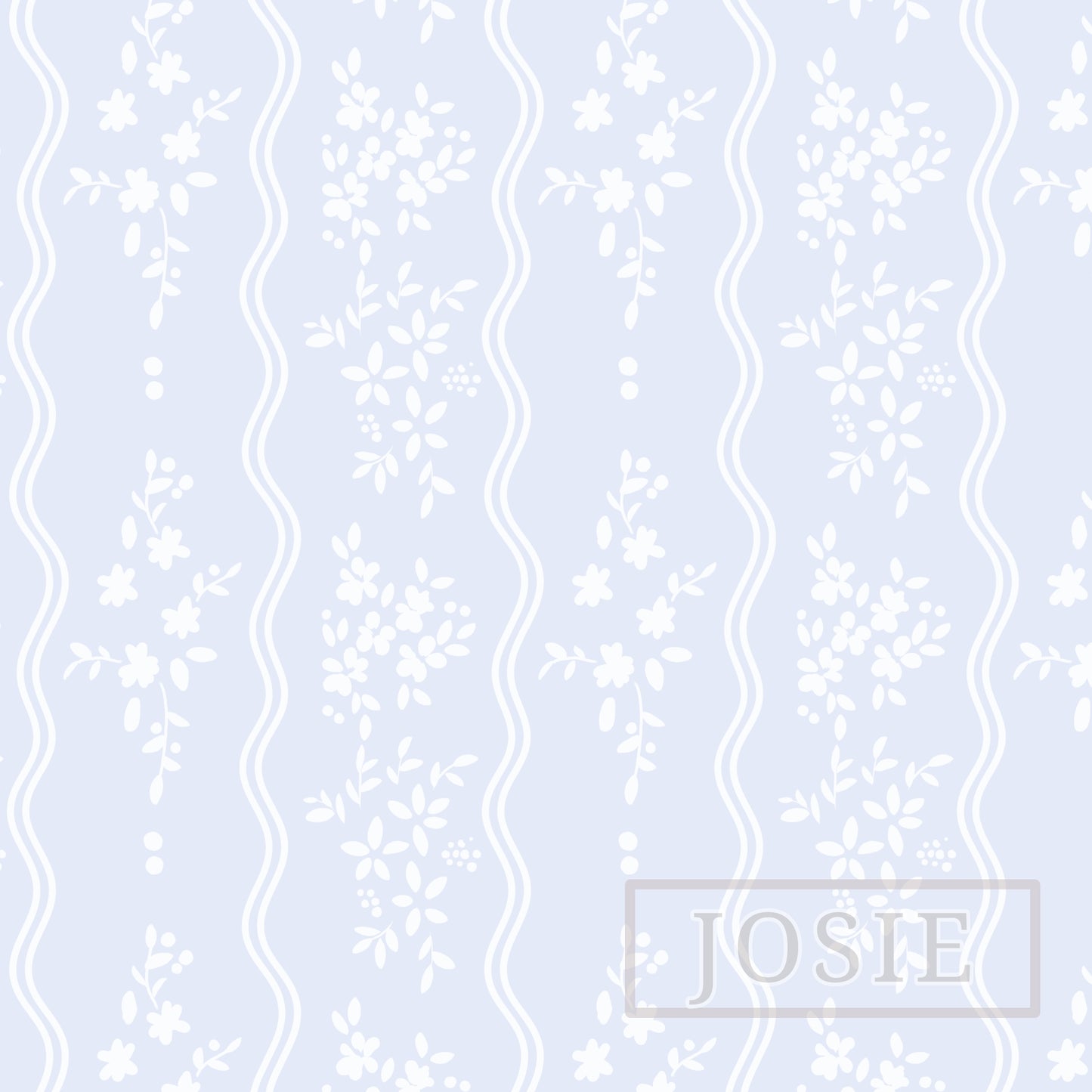 Prairie Core Stripes Blue peel and stick wallpaper pattern swatch