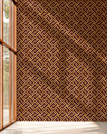 Regal Maze Peel and Stick Wallpaper - Geometric