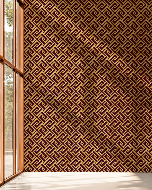 Regal Maze Peel and Stick Wallpaper - Geometric