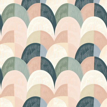 Retro Boho Modern Lines Wallpaper