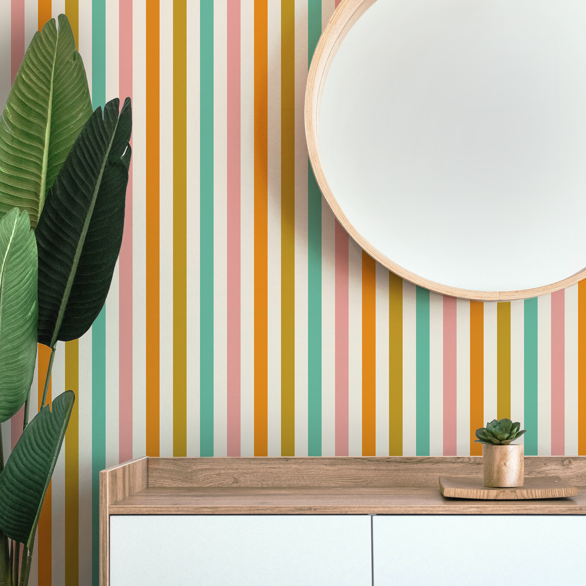 Rainbow Stripes Wallpaper.