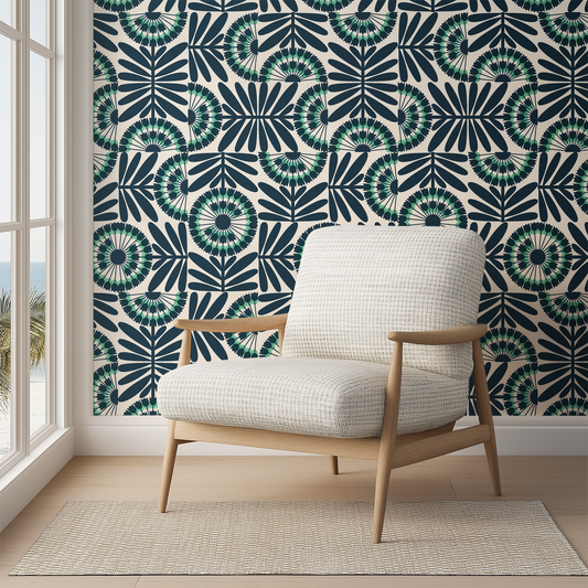 Retro Rotating Allium Wallpaper