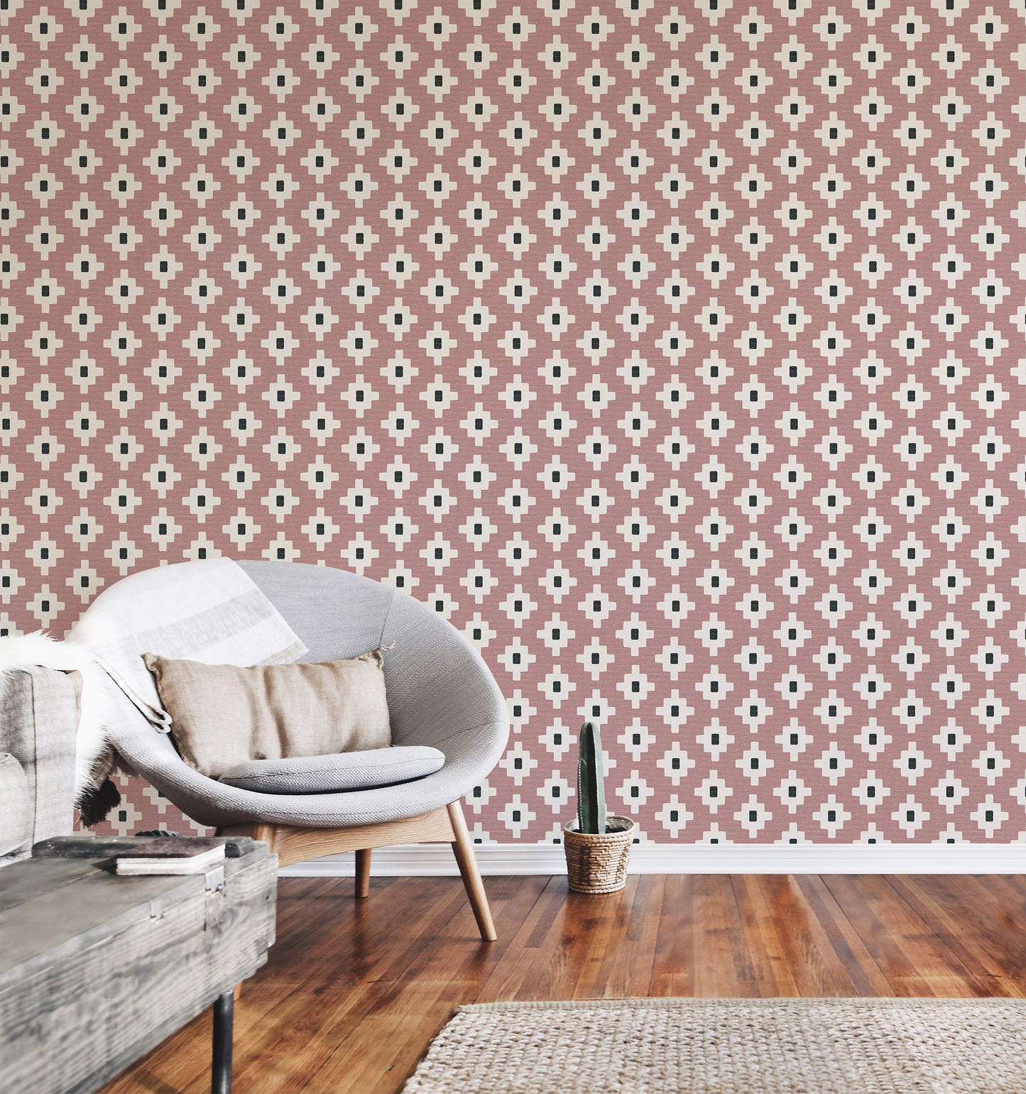 Modern Southwestern Cross Large Wallpaper