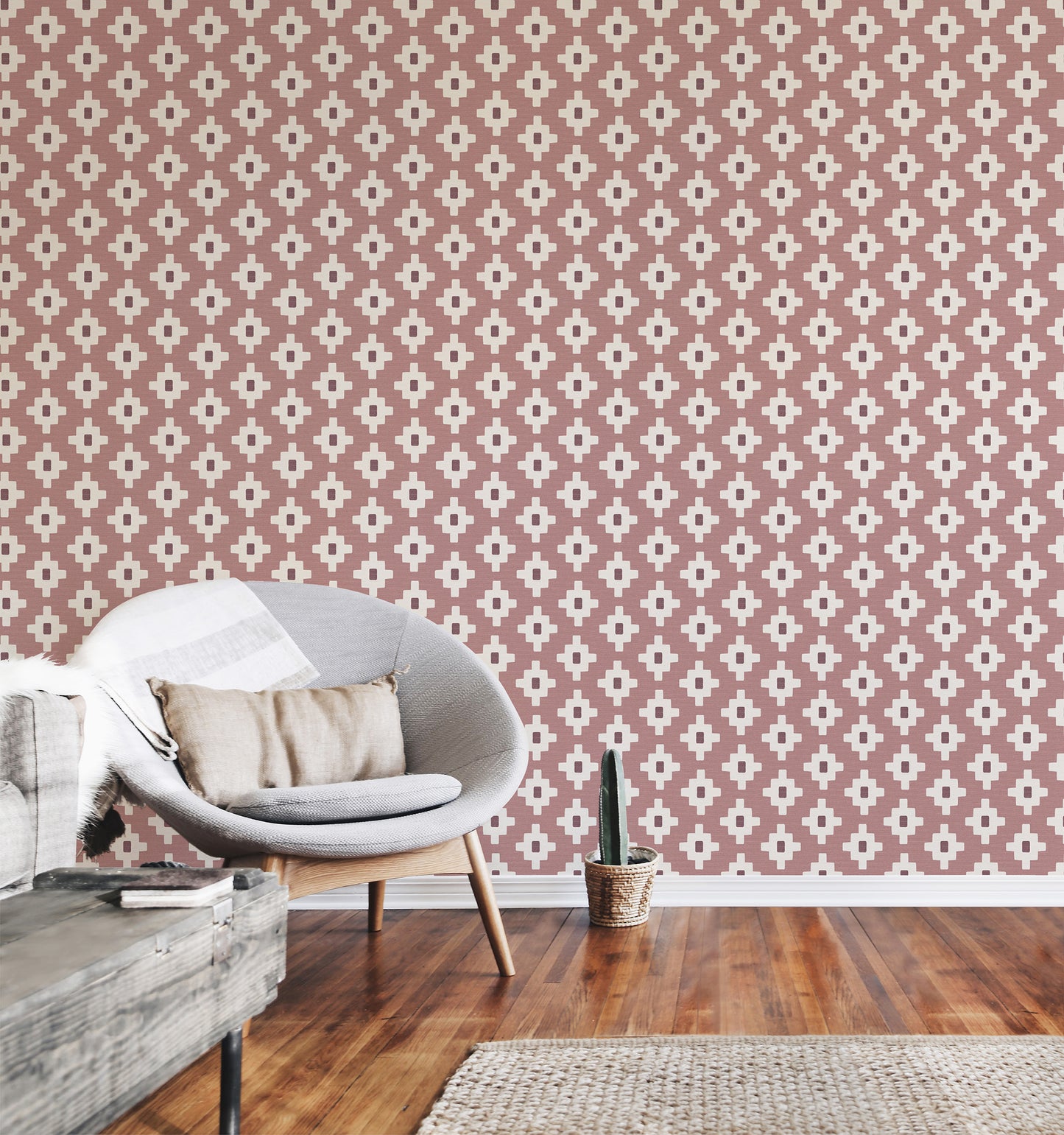 Modern Southwestern Cross Large Wallpaper