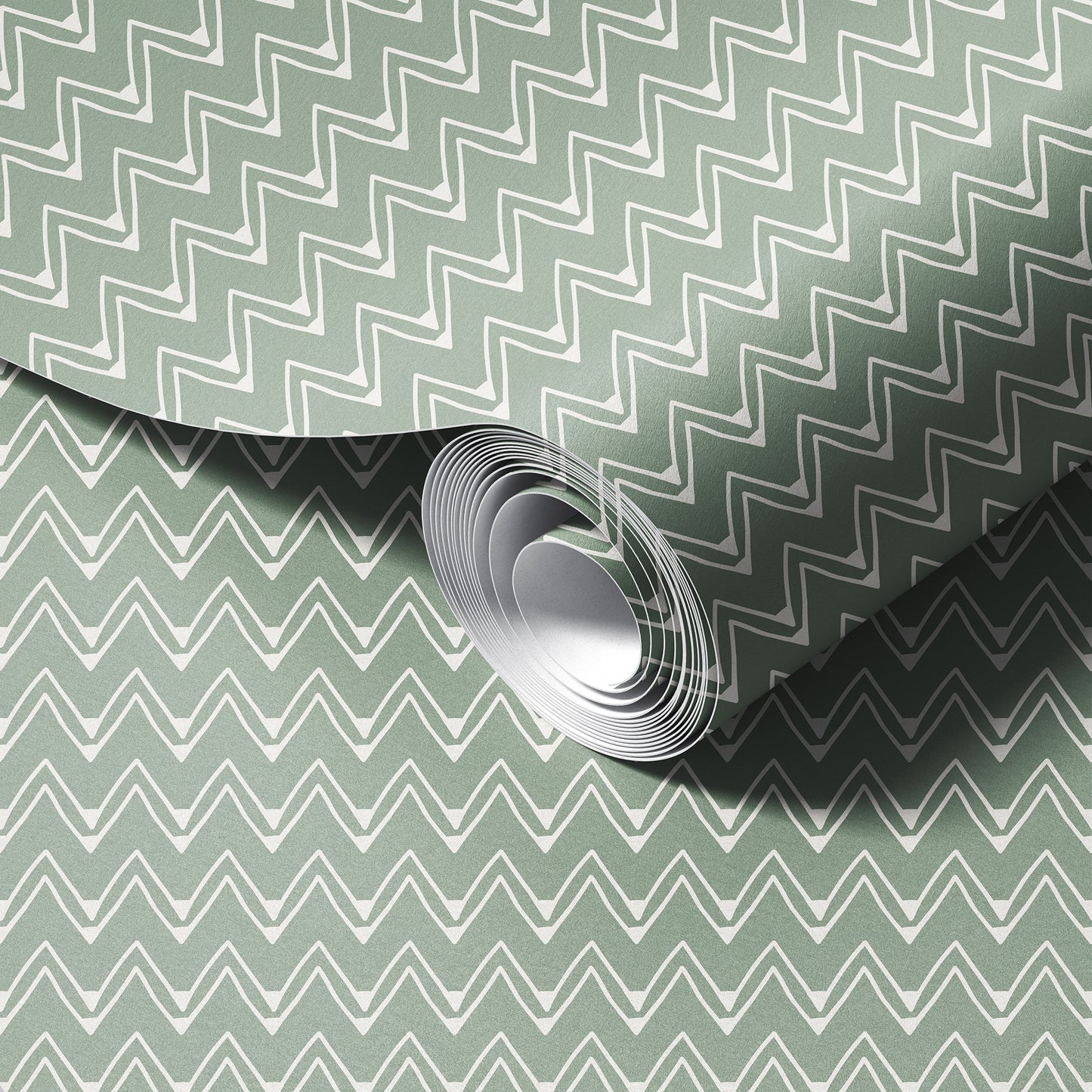 Sage Chevron Wallpaper