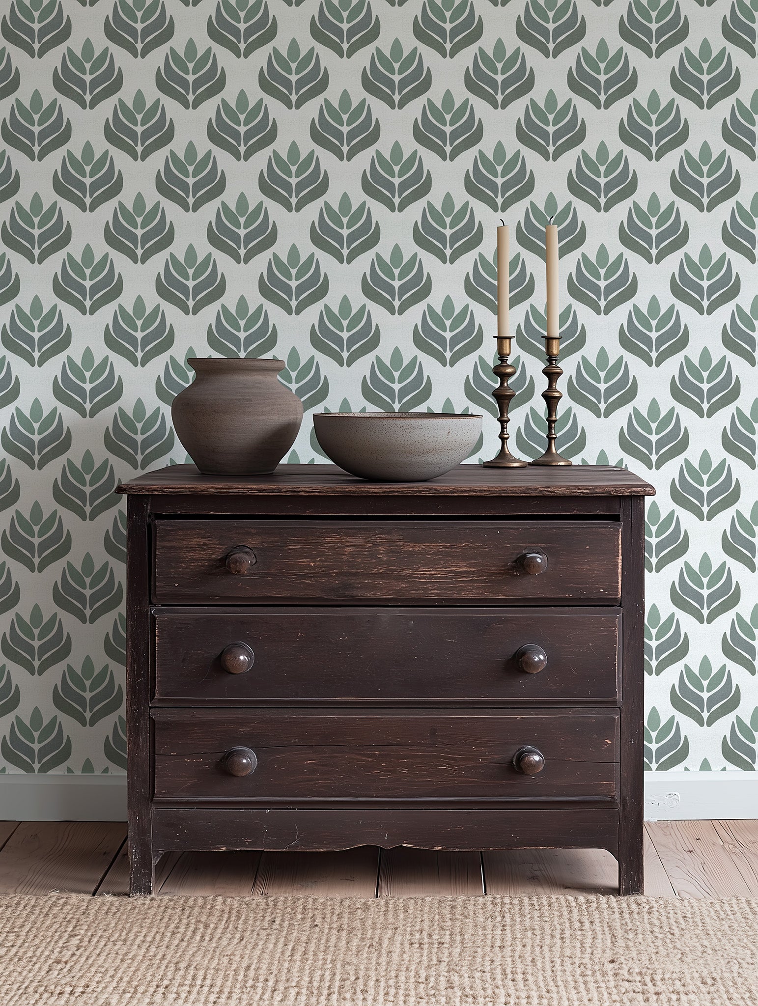 Geometric Lotus Wallpaper.