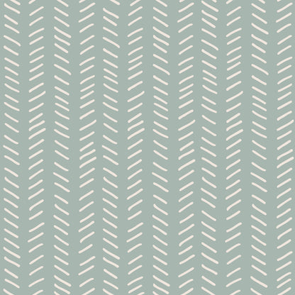 Aqua Mudcloth Wallpaper