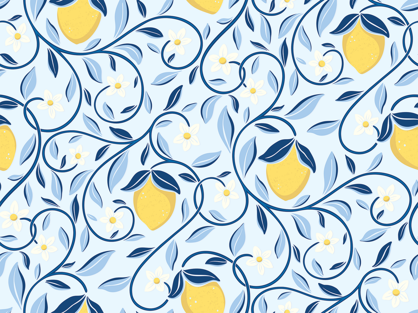 Lemon Twist Bontanical Wallpaper