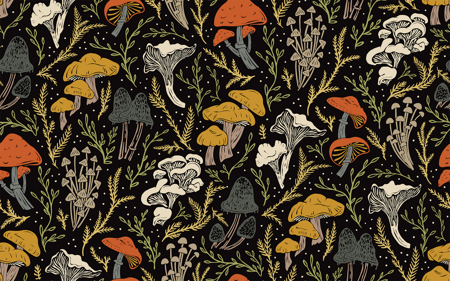 Flavorful Fungi Wallpaper