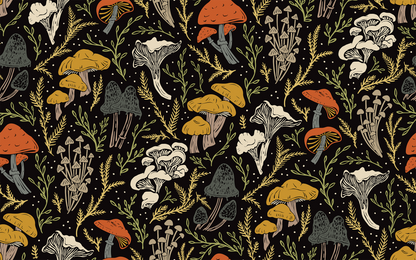 Flavorful Fungi Wallpaper