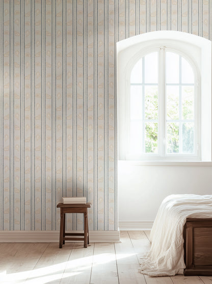 Seashell Stripe Wallpaper