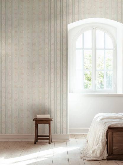 Seashell Stripe Wallpaper