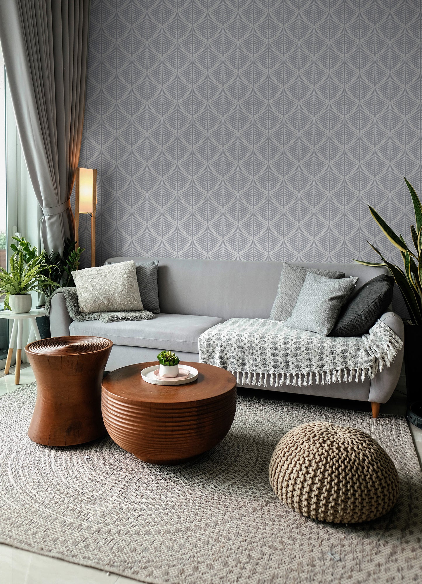Geometric Fern Blocks Small Wallpaper