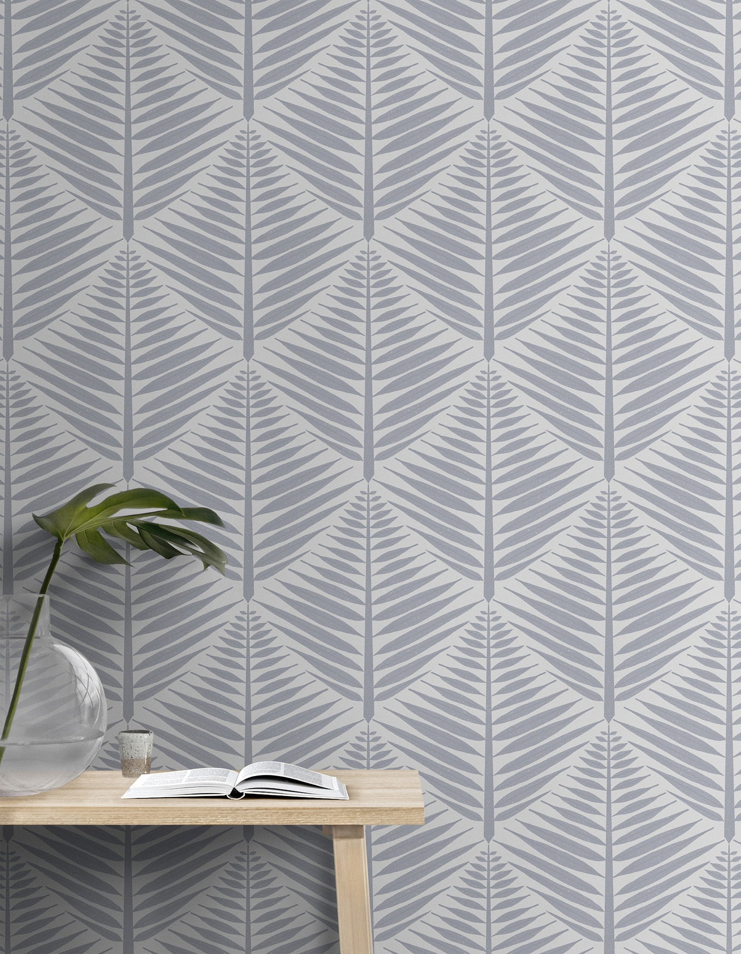 Geometric Fern Blocks Large Wallpaper