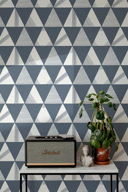 Textured Modern Triangles Wallpaper