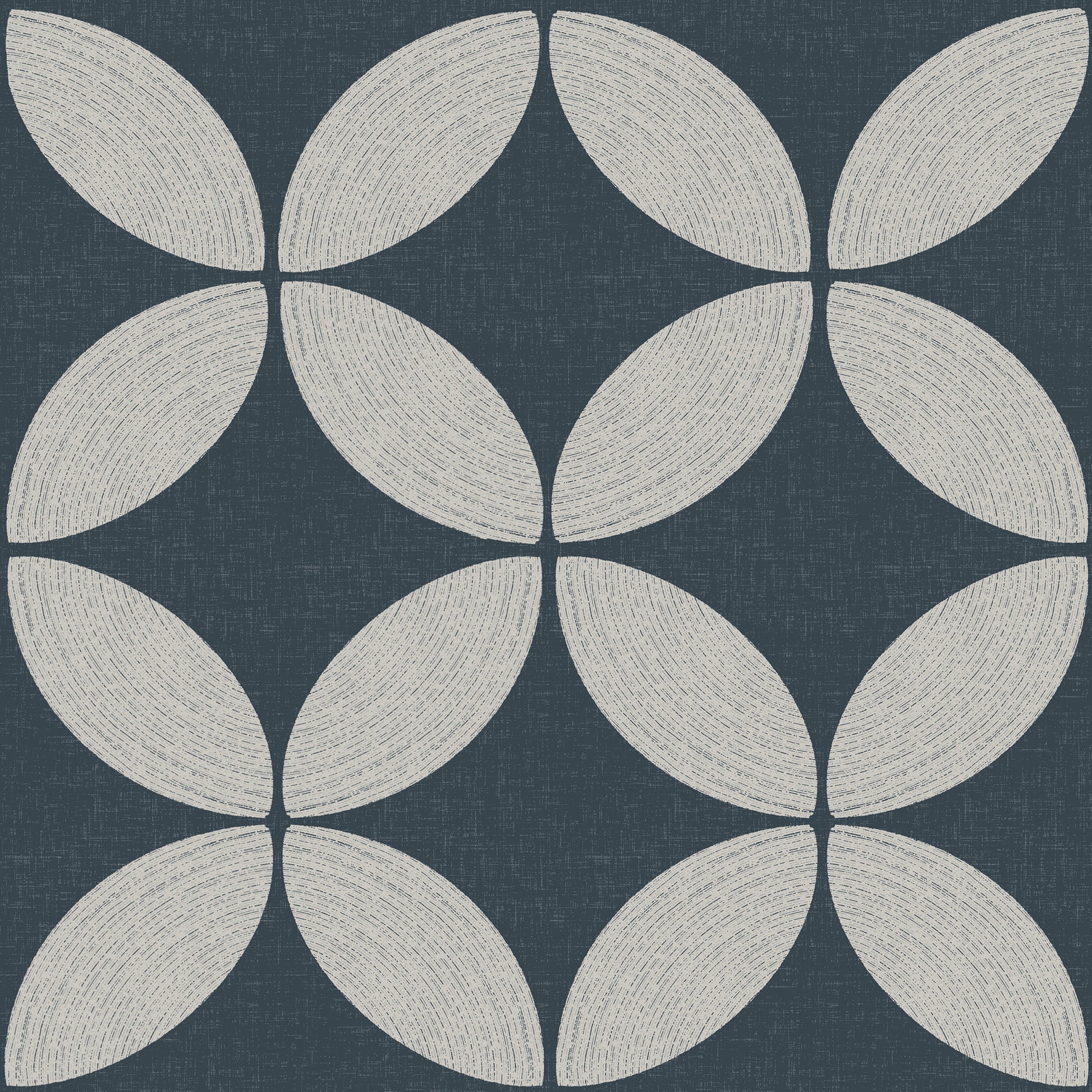 Midcentury Circle Blocks Wallpaper.